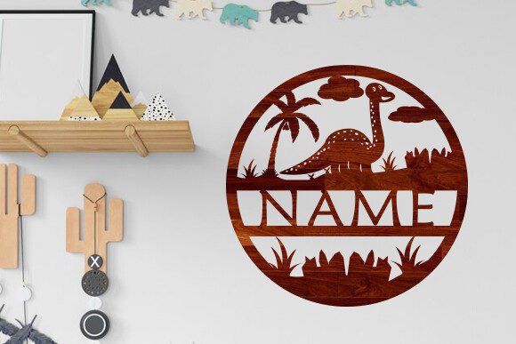 Download Nursery Dinosaur Name Sign Laser Cut Svg - Sign laser Collection