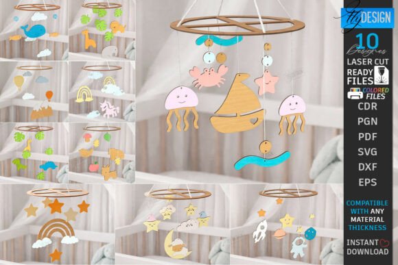 Download Baby Nursery Mobile Laser Cut Bundle - Baby Collection