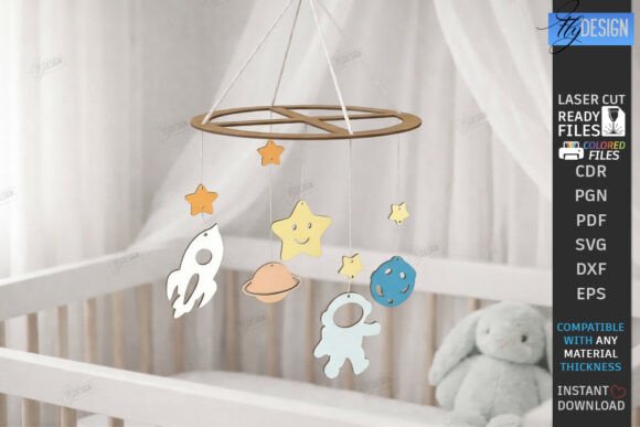 Download Baby Nursery Mobile Laser Cut | Newborn - Baby Collection