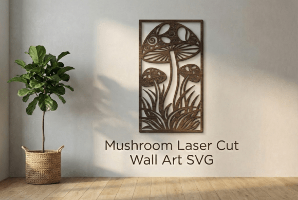 Download Mushroom Laser Cut Wall Art SVG - Laser cut wall art svg Collection