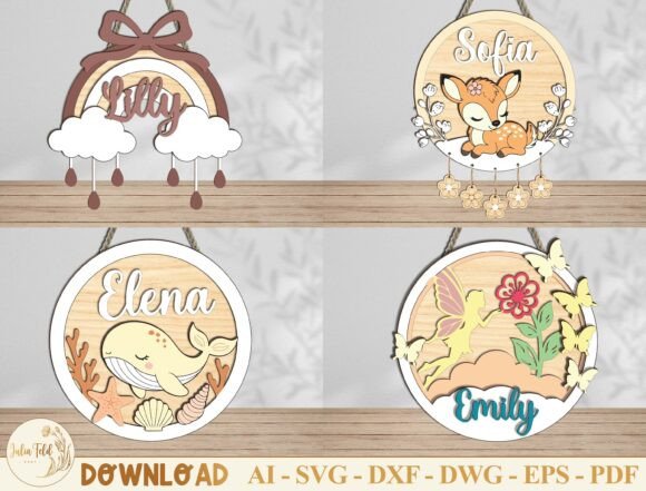 Download Personalized Baby Name Sign SVG Bundle - Baby Collection