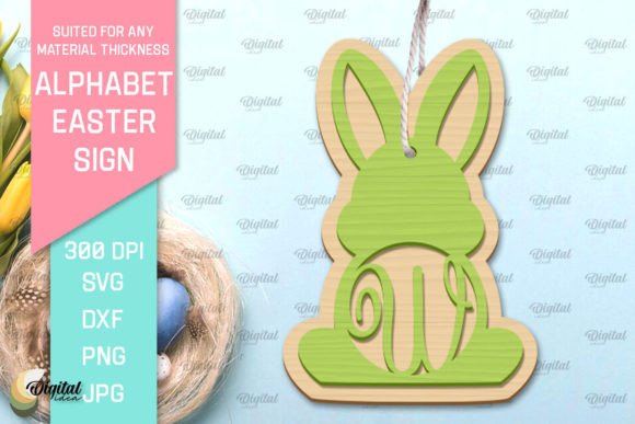 Download Alphabet Easter Sign Laser Cut. Letter W - Sign laser Collection