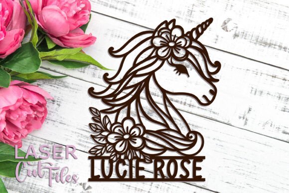 Download Unicorn Name Sign Svg LASER Cut - Unicorn Collection