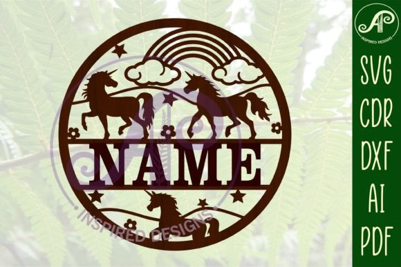 Download Unicorn Name Sign SVG Cut File - Unicorn Collection