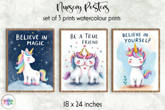 Download Unicorn Affirmation Nursery Set - Unicorn Collection