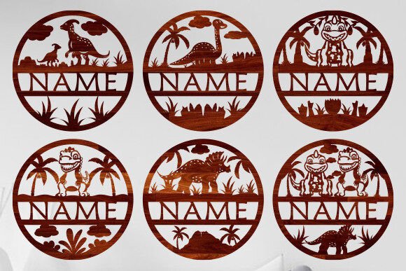 Download Dinosaur Name Sign Laser Cut Svg Bundle - Sign laser Collection