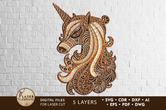 Download Multilayer Cut File UNICORN - Unicorn Collection