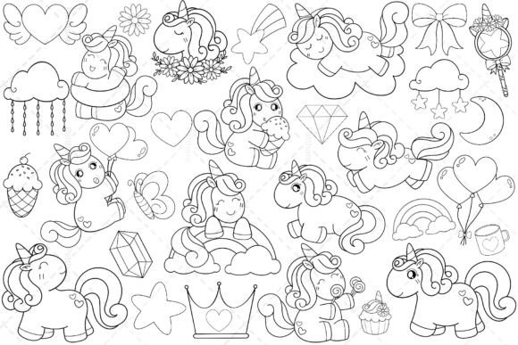 Download Unicorn Cartoon, Unicorn Png/doodle - Unicorn Collection