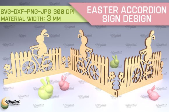 Download Easter Accordion Sign Laser Cut SVG - Sign laser Collection