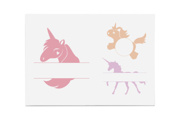 Download 3 X Split Unicorns Personalised for Girl - Unicorn Collection