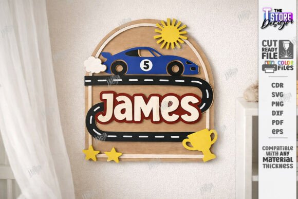 Download 3D Kids Room Wall Name Sign Laser Cut - Sign laser Collection