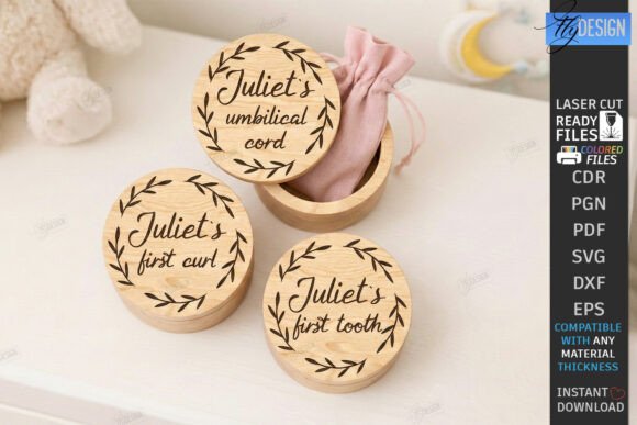 Download Baby Keepsake Memory Box Laser Cut | CNC - Baby Collection