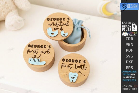 Download Baby Keepsake Memory Box Laser Cut | CNC - Baby Collection