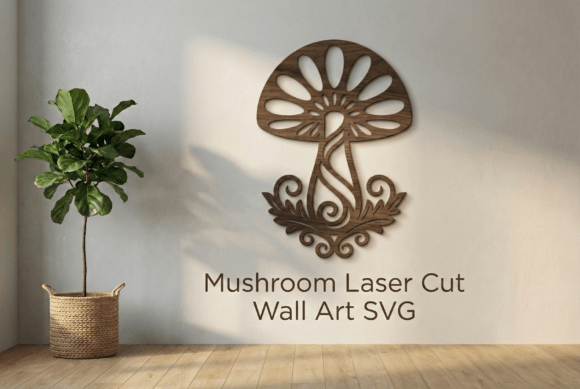 Download Mushroom Laser Cut Wall Art SVG - Laser cut wall art svg Collection