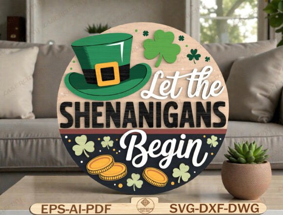 Download St Patrick's Day Round Sign Laser Cut - Sign laser Collection