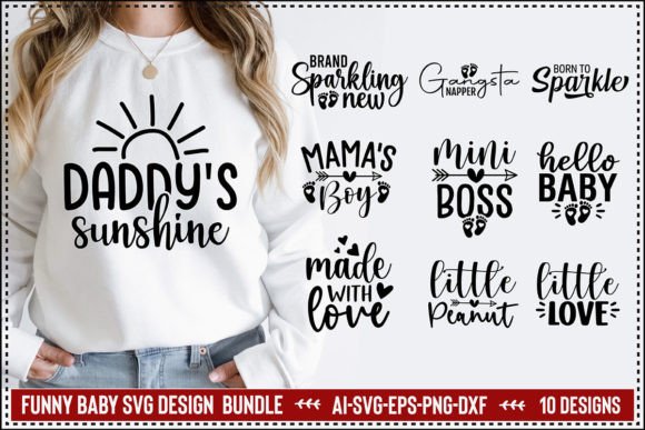 Download Funny Baby Svg Desig Bundle - Baby Collection