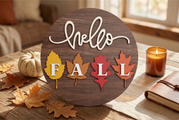 Download Hello Fall Sign Laser Cut SVG - Sign laser Collection