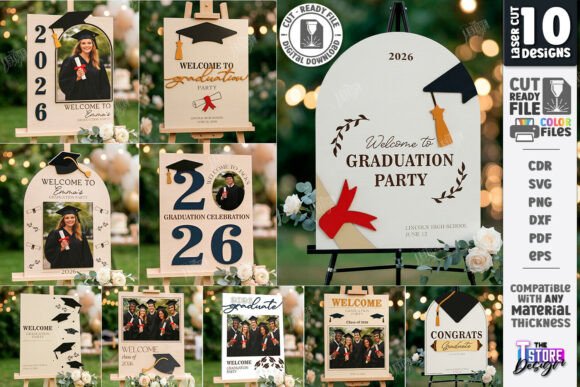 Download Graduation Welcome Sign Laser Cut Bundle - Sign laser Collection