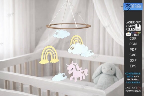 Download Baby Nursery Mobile Laser Cut | Newborn - Baby Collection