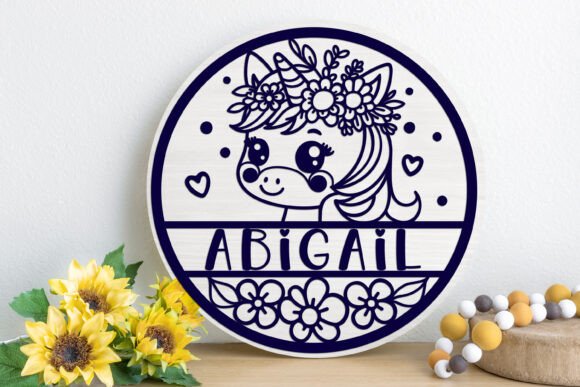 Download Unicorn Name Sign Svg LASER Cut - Unicorn Collection