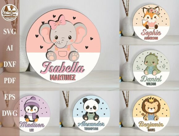 Download Baby Nursery Round Sign SVG Bundle - Baby Collection
