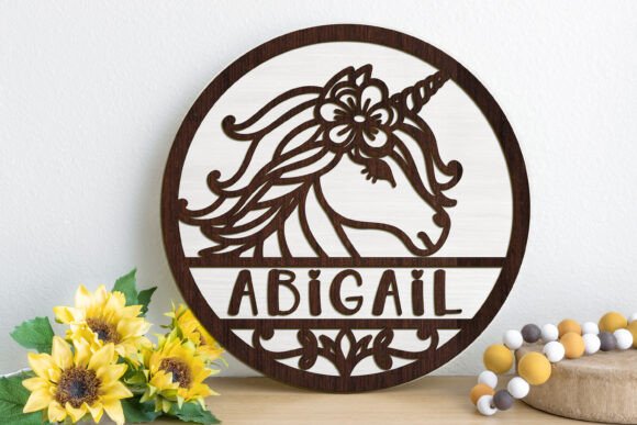 Download Unicorn Name Sign Svg LASER Cut - Unicorn Collection