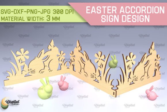 Download Easter Accordion Sign Laser Cut SVG - Sign laser Collection
