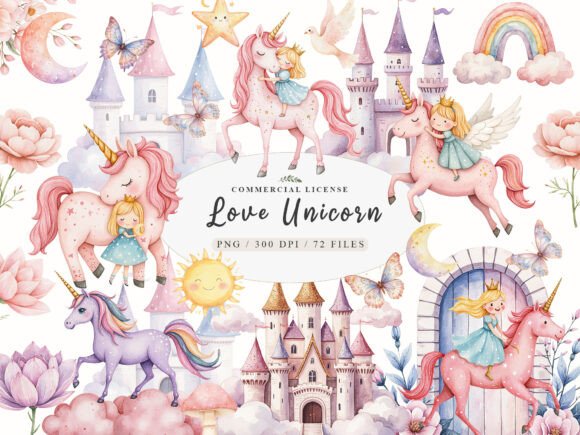 Download Magical Kingdom Pastel Cute Unicorn Png - Unicorn Collection