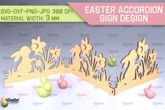 Download Easter Accordion Sign Laser Cut SVG - Sign laser Collection