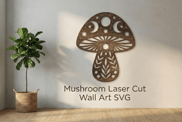 Download Mushroom Laser Cut Wall Art SVG - Laser cut wall art svg Collection