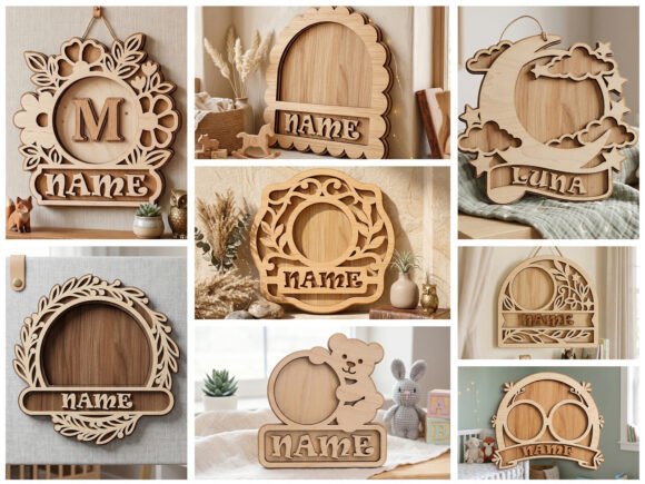 Download Monogram Nursery Name Sign Laser Cut - Sign laser Collection
