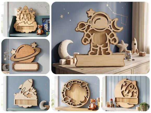 Download Space Nursery Name Sign Laser Cut Bundle - Sign laser Collection