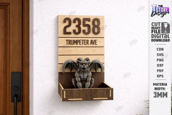 Download Modern House Number Sign Laser Cut | CNC - Sign laser Collection