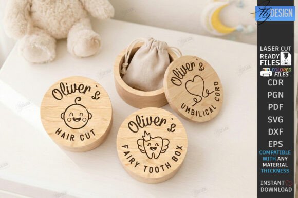 Download Baby Keepsake Memory Box Laser Cut | CNC - Baby Collection