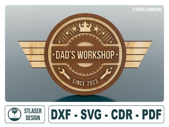Download Dad’s Workshop Sign Laser Cut Svg Files - Sign laser Collection