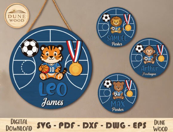 Download Kids Sports Name Sign SVG Laser Cut - Premium Bundle