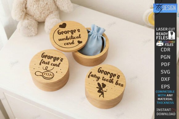 Download Baby Keepsake Memory Box Laser Cut | CNC - Baby Collection