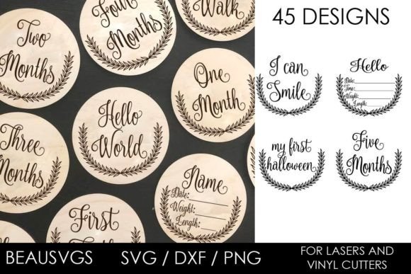 Download Laurel Baby Monthly Milestone Markers - Baby Collection