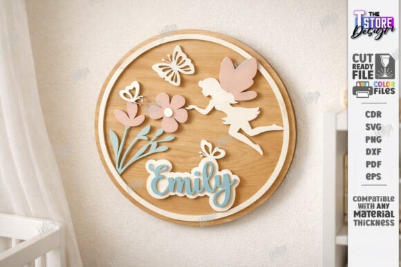 Download Kids Room Name Sign Laser Cut | CNC File - Sign laser Collection