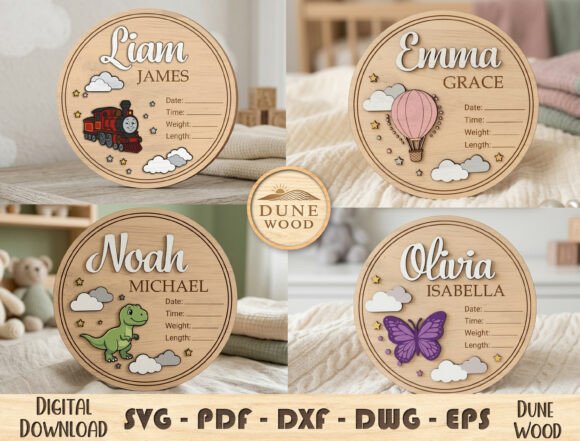 Download Personalized Baby Birth Stats Sign SVG - Baby Collection