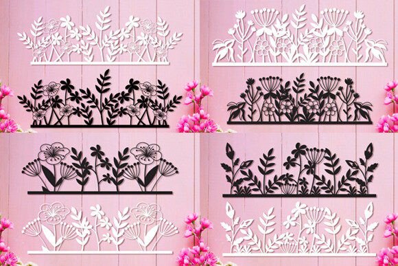 Download Wildflowers Laser Cut Wall Art SVG Set - Laser cut wall art svg Collection