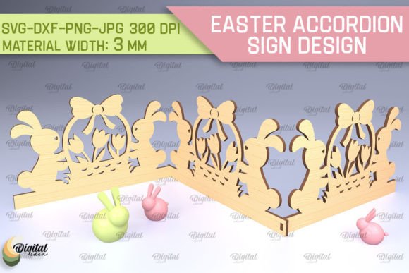 Download Easter Accordion Sign Laser Cut SVG - Sign laser Collection