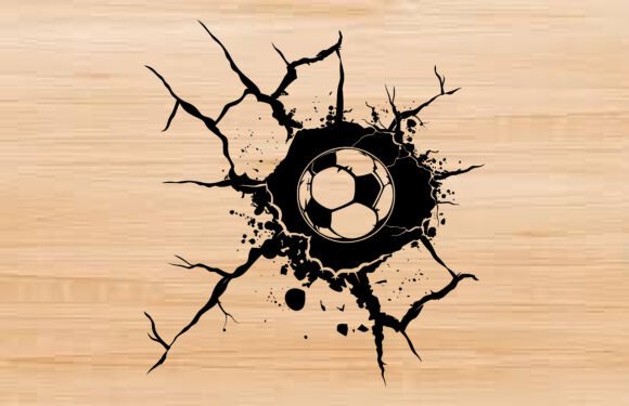 Download Sport Ball Breaking Wall Silhouette SVG - Premium Resources