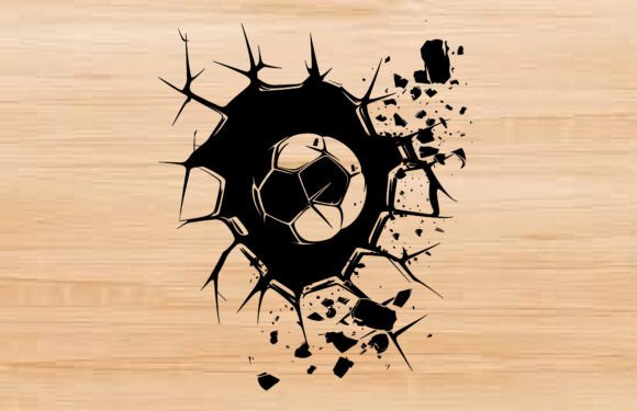 Download Sport Ball Smashed Through the Wall SVG - Premium Bundle