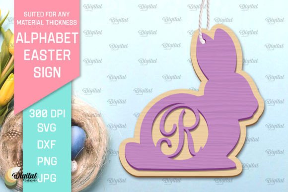 Download Alphabet Easter Sign Laser Cut. Letter R - Premium Resources
