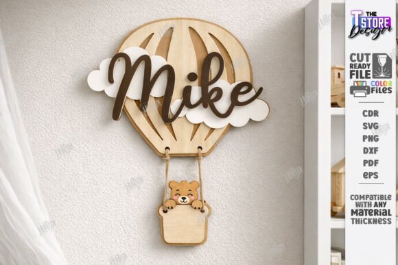 Download Kids Room Name Sign Laser Cut | CNC File - Sign laser Collection