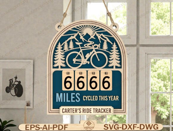 Download Cycling Tracker Sign Laser Cut File - Sign laser Collection