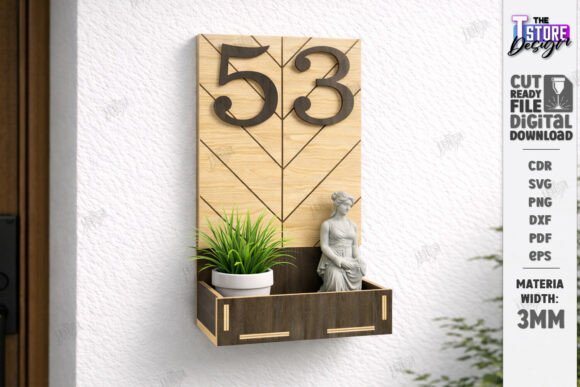 Download Modern House Number Sign Laser Cut | CNC - Sign laser Collection