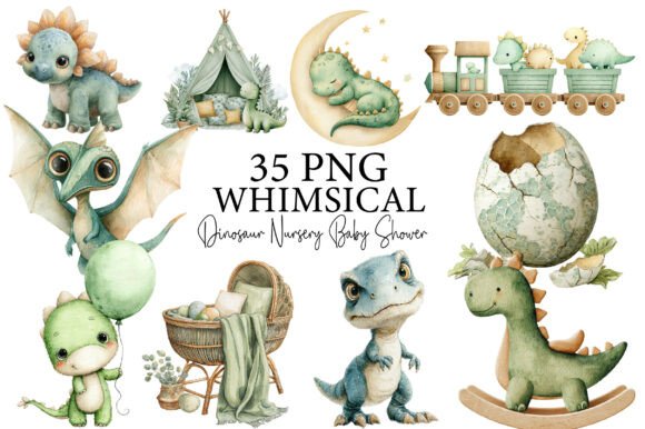 Download Baby Dinosaur Watercolor Bundle - Baby Collection