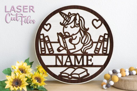 Download Unicorn Name Sign Svg LASER Cut - Unicorn Collection